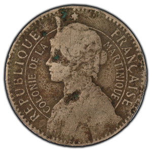 SOLD Martinique 1922 50 Centimes KM #40