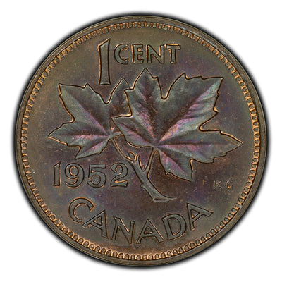 SOLD Canada 1952 1 Cent Coin - Nice Colour