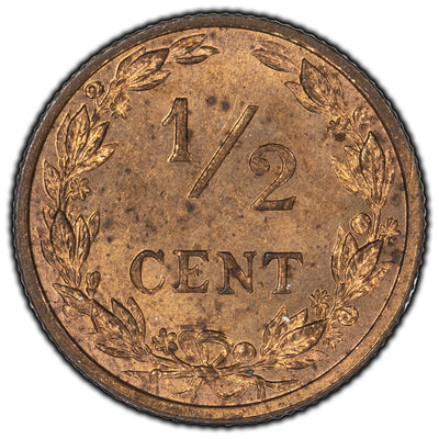 Netherlands 1906 1/2 Cent Coin KM #133