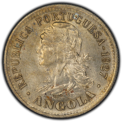 Angola 1927 20 Centavos / 4 Macutas Coin KM #68