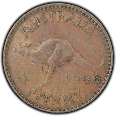 Australia 1946 Penny Coin KM #36 Key Date
