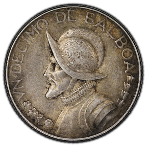 SOLD Panama 1930 1/10 Balboa Silver Coin KM #10.1