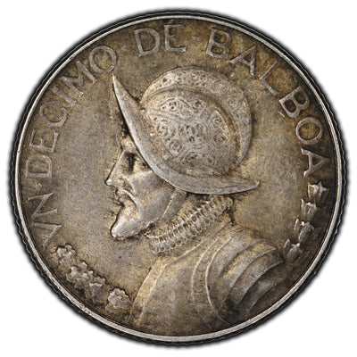 SOLD Panama 1930 1/10 Balboa Silver Coin KM #10.1