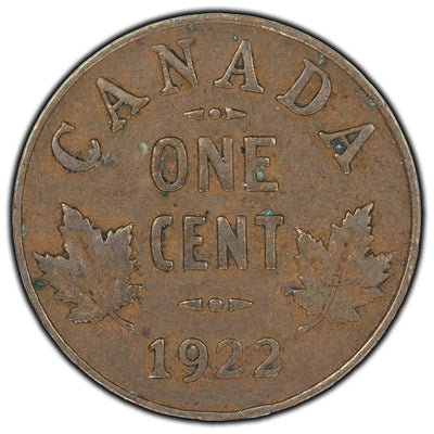 SOLD Canada 1922 1 Cent Coin - VG-8