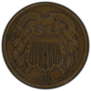 SOLD United States 1864 2 Cents Coin