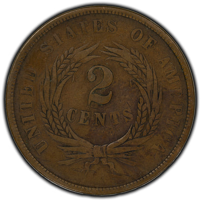 SOLD United States 1864 2 Cents Coin
