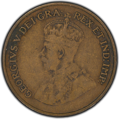 SOLD Canada 1924 1 Cent Coin - F-12
