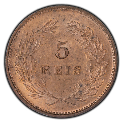 Portugal 1899 5 Reis Coin KM #530