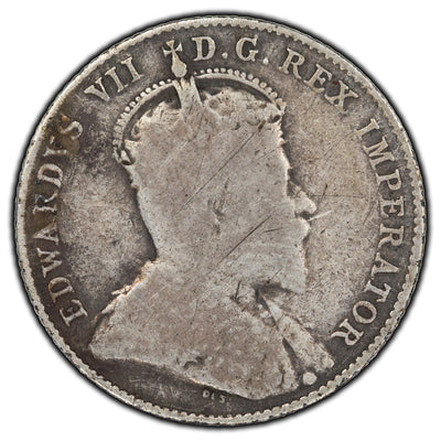 SOLD Canada 1905 10 Cents Silver Coin - Scratches