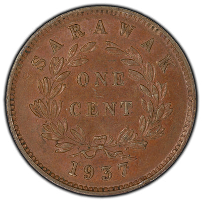 SOLD Sarawak 1937 1 Cent Coin KM #18