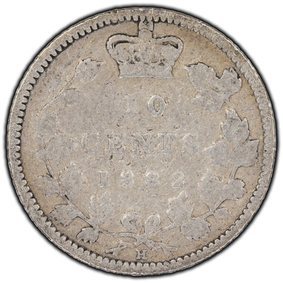 Canada 1882-H 10 Cents Silver Coin - G-4