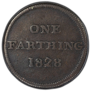 SOLD Scotland 1828 Glasgow Retailers One Farthing Token W #7370
