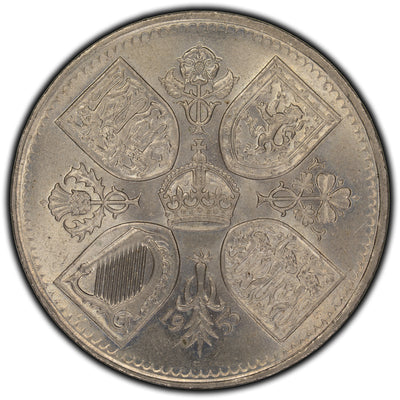 SOLD Great Britain 1953 5 Shillings Coronation Crown KM #894