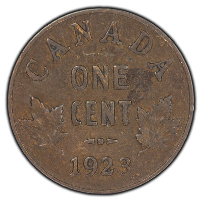 SOLD Canada 1923 1 Cent Coin - VG-8