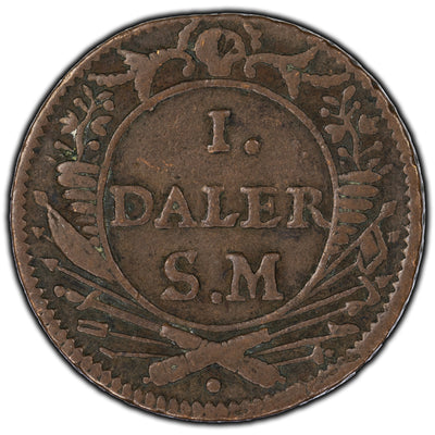 Sweden 1718 1 Daler Coin KM #A356 - Emergency Coinage