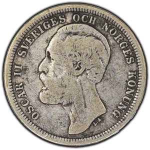 SOLD Sweden 1884 Krona Silver Coin KM #747