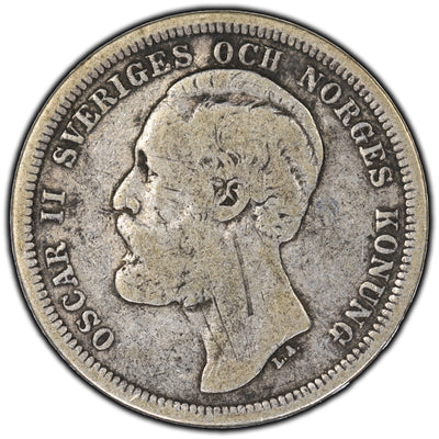 SOLD Sweden 1884 Krona Silver Coin KM #747