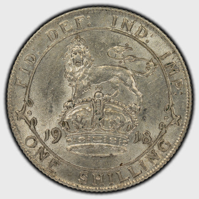 SOLD Great Britain 1918 Shilling Silver Coin