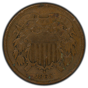 SOLD United States 1865 2 Cents Coin