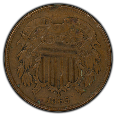 SOLD United States 1865 2 Cents Coin