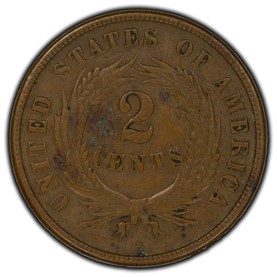 SOLD United States 1865 2 Cents Coin