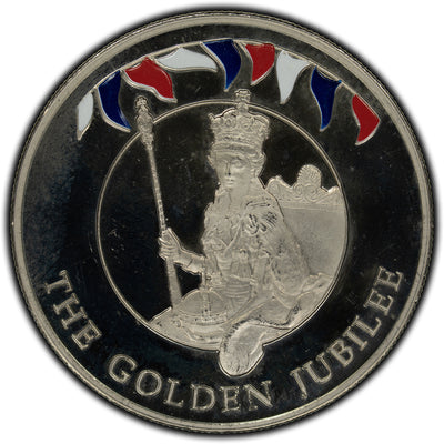 Falkland Islands 2002 Golden Jubilee 50 Pence Coin KM #82.1