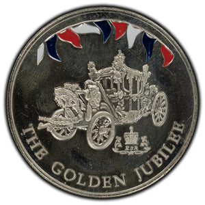 Falkland Islands 2002 Golden Jubilee 50 Pence Coin KM #82.1