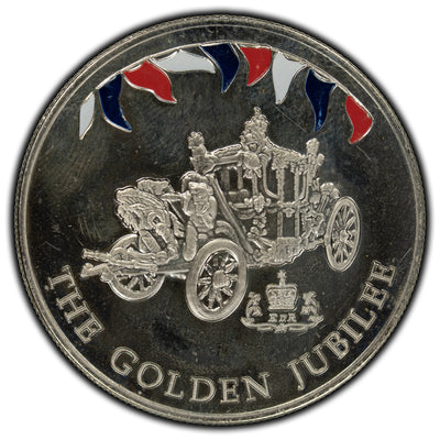 Falkland Islands 2002 Golden Jubilee 50 Pence Coin KM #82.1