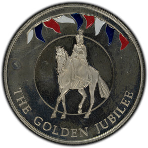 SOLD Falkland Islands 2002 Golden Jubilee 50 Pence Coin KM #82.1
