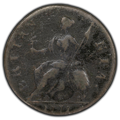 SOLD Great Britain 1771 1/2 Penny Coin KM #601