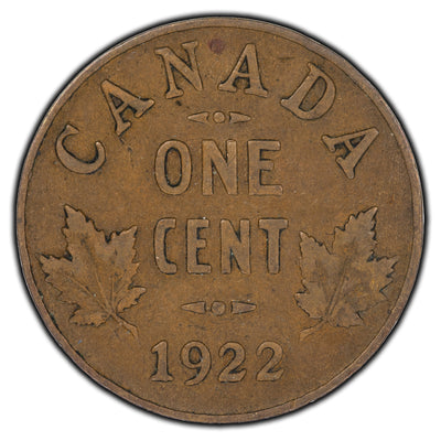 Canada 1922 1 Cent Coin - VG-8