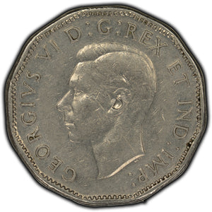 SOLD Canada 1947 Dot 5 Cents Coin - F-15
