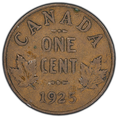 SOLD Canada 1925 1 Cent Coin - VG-10