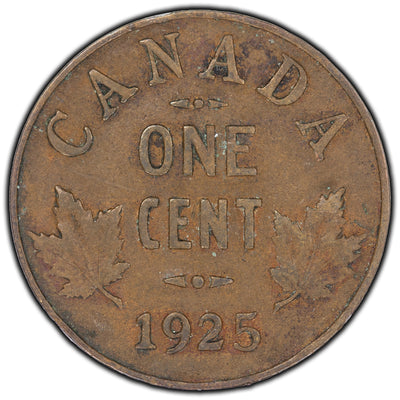 SOLD Canada 1925 1 Cent Coin - Damage/Corrosion