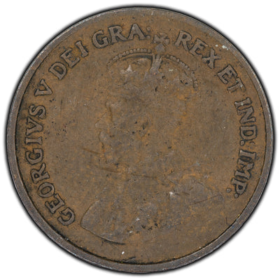 SOLD Canada 1925 1 Cent Coin - VG-8