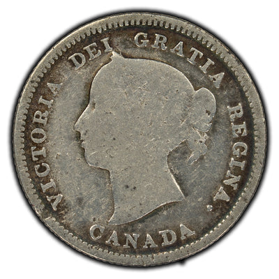 SOLD Canada 1886 Large 6 5 Cents Silver Coin - G-4