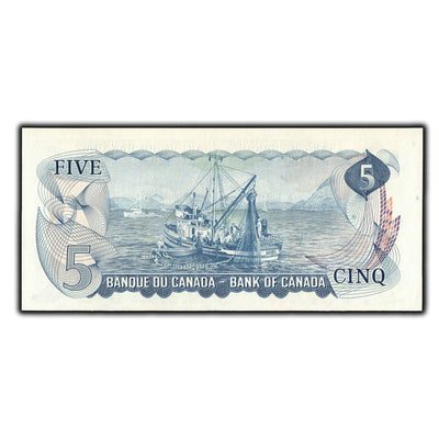 SOLD $5 1972 Bank of Canada Note Bouey-Rasminsky CA Prefix Note BC-48a - Ch UNC