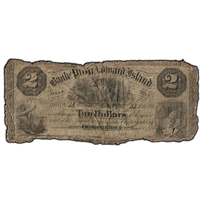 SOLD $2 1877 Bank of Prince Edward Island Note CH #600-12-08 - Filler