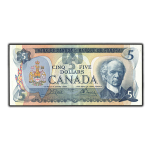 SOLD $5 1979 Bank of Canada Note Crow-Bouey BC-53d - EF-45