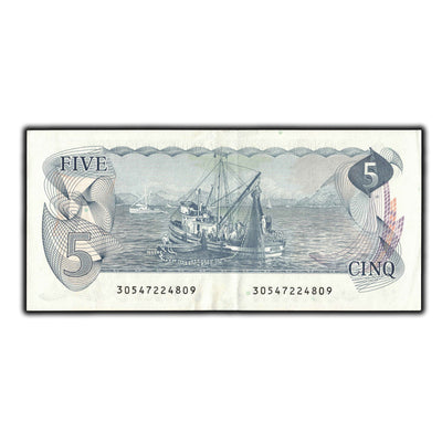 SOLD $5 1979 Bank of Canada Note Crow-Bouey BC-53d - EF-45