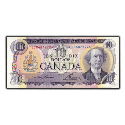 SOLD $10 1971 Bank Of Canada Note Lawson-Bouey EDM Prefix BC-49c-i - AU-55