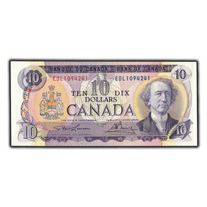SOLD $10 1971 Bank Of Canada Note Lawson-Bouey EDL Prefix BC-49c-i - AU-50