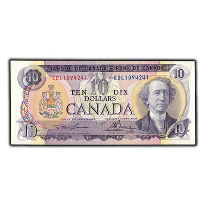 SOLD $10 1971 Bank Of Canada Note Lawson-Bouey EDL Prefix BC-49c-i - AU-50