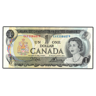 SOLD $1 1973 Bank of Canada Note Crow-Bouey EAX Replacement Prefix BC-46bA