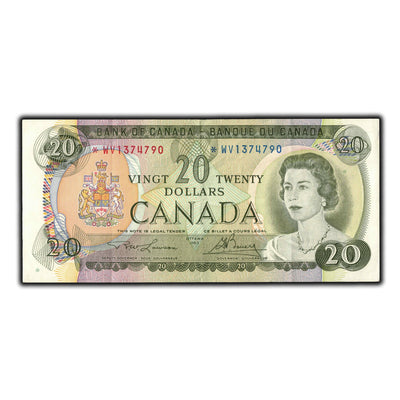 SOLD $20 1969 Bank of Canada Note *WV Replacement Prefix BC-50bA - EF-40