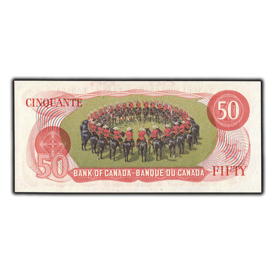 SOLD $50 1975 Bank Of Canada Note Lawson-Bouey EHA Prefix BC-51a-i - Ch UNC