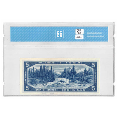 SOLD $5 1954 Bank of Canada Note Devil Face I/C Prefix BC-31b - CCCS UNC-63