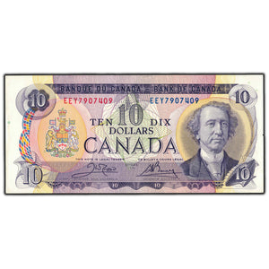 SOLD $10 1971 Bank of Canada Note Crow-Bouey EEY Prefix BC-49d - AU-50