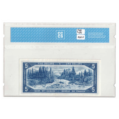 SOLD $5 1954 Bank of Canada Note Devil Face F/C Prefix BC-31b - CCCS UNC-64