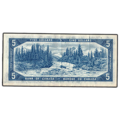 SOLD $5 1954 Bank Of Canada Note Beattie-Coyne L/C Prefix BC-39a - EF-40